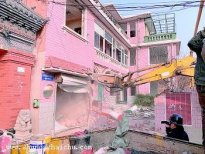 吴中2019年苏州拆除违建锤!金鸡岭三层别墅开拆